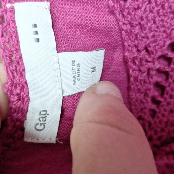 GAP PINK 3/4 SLEEVE BLOUSE MEDIUM - Picture 4 of 5